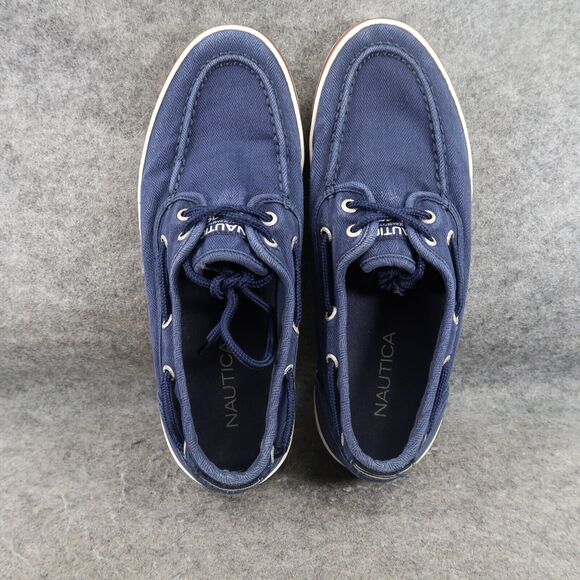 Nautica Shoes Mens 9.5 Sneaker Boat Slip On Casual Canvas Moc Toe Blue Spinnaker main image 8
